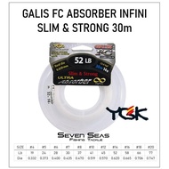 Ygk Galis FC Fluorocarbon Absorber Infini Slim&amp;Strong 30m String Leader - 6G (28LB)