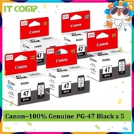 (Genuine) Canon PG-47 Black Cartridge (5PCS)- E400/E410/E460/E470/E480Genuine) Canon PG-47 Black Car