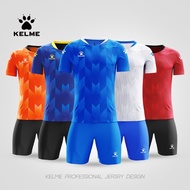 KELME ชุดเสื้อผ้านักฟุตบอลเสื้อเจอร์ซีย์เตะฟุตบอลชุดฟุตบอลที่กำหนดเองผู้ชายเด็กผู้ชายชุดฝึกเสื้อยืดท