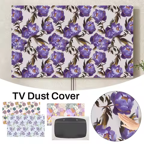 Soft Elastic Fabric TV Hood Dust-proof Cover 32 39 45 55 65 75 85Inches Home Hanging LCD TV Cover Du