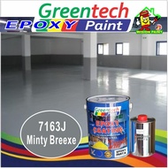 7163J ( GREENTECH PAINT ) Cat Lantai ( 5L or 1L )( EPOXY Paint + Hardener ) EPOXY FLOOR / WATERPROOF