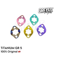 Ninja 150 R SS RR Front Gear Clamp Button Lock and Bolt Clip Original Kawasaki titanium gr5