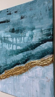 原創手繪油畫 | 精緻家居牆壁裝飾掛畫 "Path through forest" size 50 x 70 cm  Original hand Painting