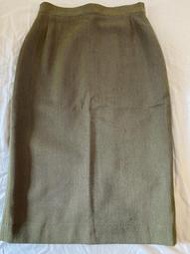 DAKS 全新 軍綠色 窄裙 純羊毛 GB 8 腰圍70cm 臀圍98cm 長69cm