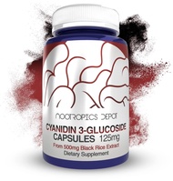 Nootropics Depot Cyanidin 3-Glucoside Capsules | 125mg | 60 Count | Black Rice Extract | C3G | Oryza