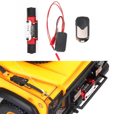 Metal Twin Motors Winch with Controller for 1/10 RC Crawler Car Traxxas TRX4 Defender AXIAL SCX10 RC