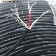 [2 Pieces]- 2-Core Aluminum Cable with Aluminum Mesh 2547-28AWG-2C 2x0.12mm2 PVC Sheath TechZone Vie