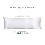Ready StockComfortable Silk Satin Long Body Pillowcase Double Pillow Cover Size 20x54inch/20x59inch