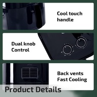 PowerPac PPAF608 Air Fryer 3.5L,BLACK Hot air flow system for frying without or less oil Easy clean 