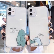 Casing For iphone 17 16 15 11 14 13 pro max couple case ip15 ip15 x xs 16e 7+ 8+ plus Cute Dinosaur 