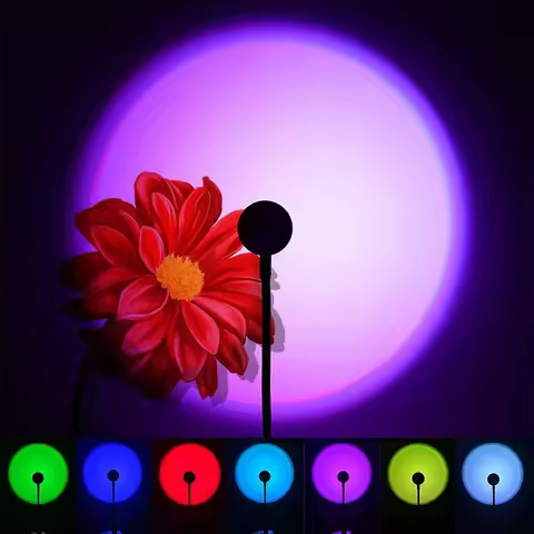 Mini Usb Sunset Lamp Led Projector Night Light 7 Colors Projector Light Night Lamp Atmosphere Projec