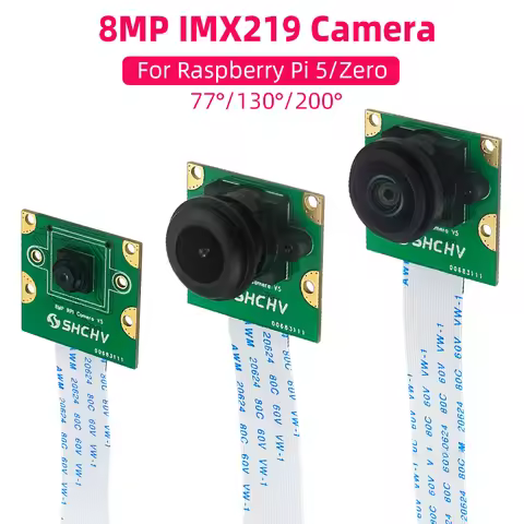 8MP Camera for Raspberry Pi 5 IMX219 77° 130° 200° FOV CSI Interface with 15 cm FFC for RPI 5 Zero/Z