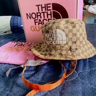 Gucci the north face 聯名 老花漁夫帽