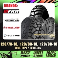 TAYAR 120/70-18, 120/80-18, 120/90-18 SWALLOW,DELI,COUGAR,FKR TUBELESS/TUBE-TYPE TYRE [TY12X18]
