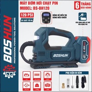 Máy bơm hơi pin BOSHUN BS-BH120 Công suất 120W Áp suất tối đa 120psi Tốc độ bơm hơi: 35L/min Màn hìn