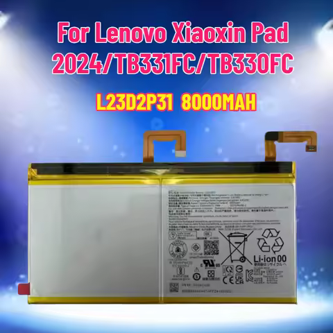 New L23D2P31 8000MAH For Lenovo Xiaoxin Pad 2024/TB331FC/TB330FC Battery Flat Battery TB370FU