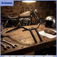 Acituna Metal T-Shaped Handlebar Bent Motorcycle Handlebar with Risers Upward Swept Riser Ergonomic