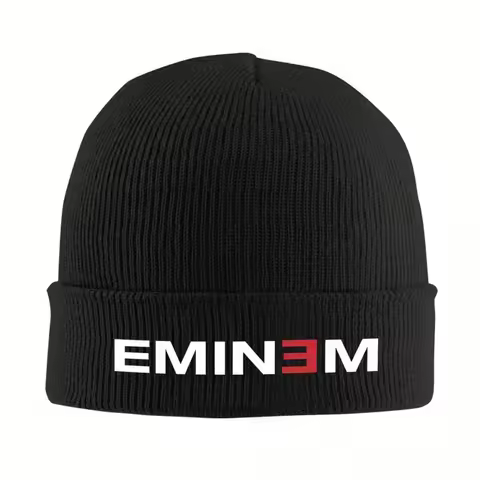 Eminem Rapper Rap God Knitted Hat Women's Men's Beanies Autumn Winter Hat Old School Music Hip Hop C