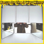 [Focus On The 3 Way Mirror]3 way mirror Three-fold Mirror Three-Sided Mirror Self-Service Haircut Re
