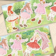 很久很久以前 6 ver7 (hamil) 復古女孩女士角色貼紙