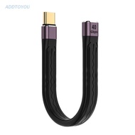 【3C】 Ultra Short Type C Cable USB Female to Type-C Male Fast Charger Sync Data Cable