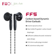 FiiO FF5 Alumium Shell Carbonbased Dynamic Driver Earbuds with 3.5mm/4.4mm MMCX Cable Wired Flat Ear