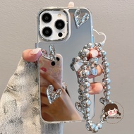 3D Wrinkled Heart Mirror Phone Case For OPPO Reno 14F 13F 14 13 Pro 12F 11F 12 11 10 9 Pro 8 Pro Plu