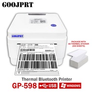 GOOJPRT GP-598 USB A6 Thermal Label Printer for Shipping Label Sticker 500 SHEETS A6 THERMAL STICKER