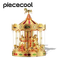 Piececool 3D Metal Puzzle Model Building Kits-Merry Go Around DIY Jigsaw Toy Christmas Birthday Gifts For Adults Kids