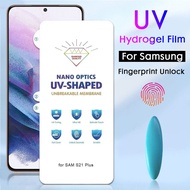 Samsung Galaxy S10 S20 S21 S22 Plus Note 10 20 Ultra UV Diamond Clear Hydrogel Film Screen Protector
