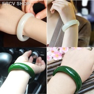 ❦☸△Xinjiang White Jade Gelang Gelang Agate Hijau Gelang Wangfu Gelang Jed Khas Gelang Hijau Bayam Wa