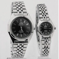 Jam Tangan Rantai Pasangan Orien Pria Wanita Jam Tangan Couple Strap Rantai Kekinian Dan Trendy