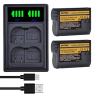 2280mAh EN-EL15C EL15C EN EL15 Baery   LED Charger for Nikon D500, D610, D750, D800, D810, D850, D7000, D7100, D7500, Z5