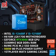 Intel 12th Gen Gaming PC ( I5-12400f / I3-12100f ) with RTX3050 6GB package