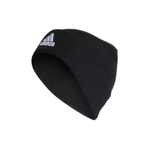 Adidas Logo Micro Label Polyacrylic Acid Knitted Hat for Men and Women, Couple Style, Black-IB2651