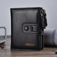 【ahlsen wallet】 Luxury Brand Wallet for Men 2020 New Retro Buckle Multi-function Double Zipper Coin Purse PU Leather Men/women Clutch