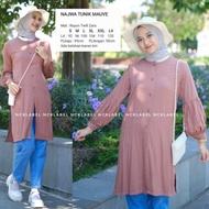 NAJWA TUNIK, TUNIK POLOS RAYON TWILL ZARA ORI NCK LABEL