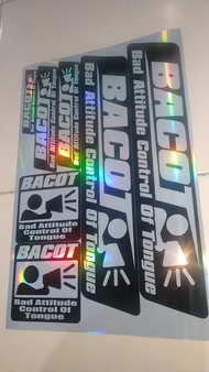 STICKER SET PACK BACOT PRINT HOLOGRAM
