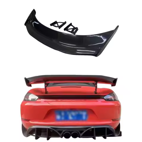 Carbon Fiber GT4 Style Rear Spoiler Wing for 718 981 982 987 Cayman Bodykit Rear Trunk Spoiler