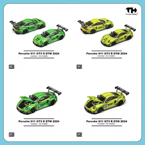 TrendsHobby 1:64 Singapore Exhibition First Edition Porsche 911gt3r German Touring Car Race DTM2024 
