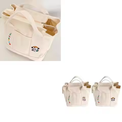 Mom Meal Bag for Travel Parents Canvas Bag with Ample Space Multipurpose Diaper & Meal Bag Easy Carr