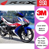 High Quality AAA Premium Sticker Stripe Honda Rsx150 Honda HRC Coverset Bodyset 3M