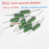 10pcs RX21 wire wound resistor 5W 6W 1K 1.2K 1.5K 1.8K 2K 2.2K 2.7K 3K 3.3K