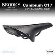 Brooks Cambium C17 Carved All Weather Natural Rubber Saddle Made in Italy black Brooks England