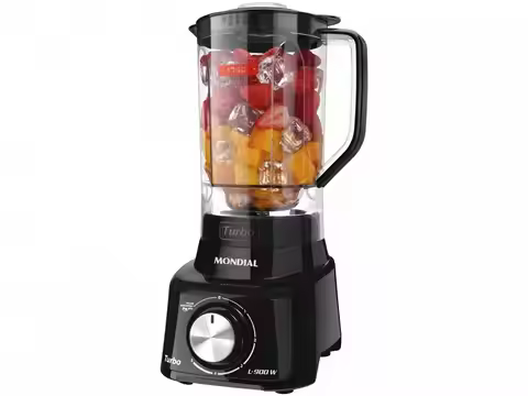 Mondial Turbo L-900 FB Blender with Filter, 5 Speeds, 900W, Black – 220V