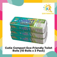 Cutie Compact Eco-Friendly Gulung Tandas / Cutie Compact Eco-Friendly Toilet Rolls 3ply (10 Roll x 3