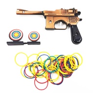 Eat chicken, send a rubber band gun, Mao Se revolver, all-metal weapon model, children's retro nosta