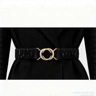 [SzlztmyeeMY] Elastic Waist Belt Decor Pleated Crinkle Cinch Belt for Clothes Winter Outwear