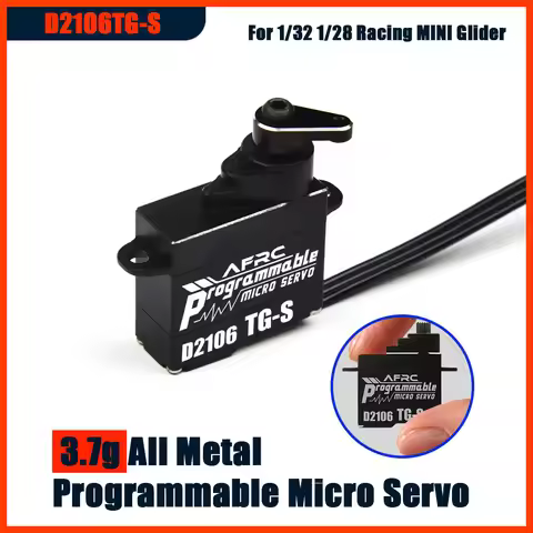AFRC D2106TG-S Programmable Micro Servo 3.7g Coreless Motor High Voltage 8.4V For 1/32 1/28 Racing M