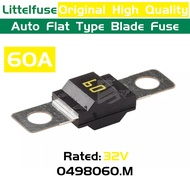 Littelfuse 498 MIDI 60A 60 Amp Rated 32V 0498060.M Bolt-down Fuse Flat Type Blade Fuse For Auto BYD 